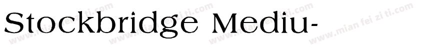 Stockbridge Mediu字体转换